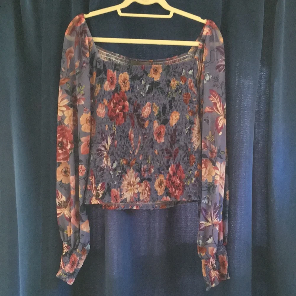 NWT Anthropologie | Smocked Bodice Blouse - Picture 2 of 8